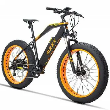 MZZK 7-Speed Wide Fat Tire Electric Moped Electric Mountain Bicycles